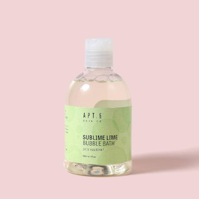 bullet shaped bottle of bubble bath in the scent sublime lime