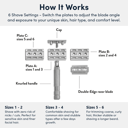 6C Double Edge Safety Razor - Gunmetal