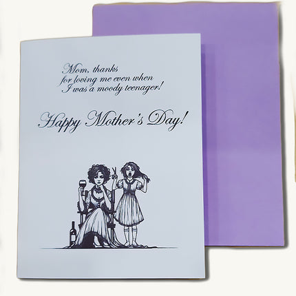 Moody Teenager - Mother's Day Greeting Card