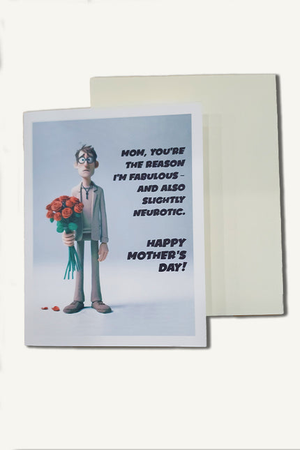 Neurotic Son - Mother's Day Greeting Card