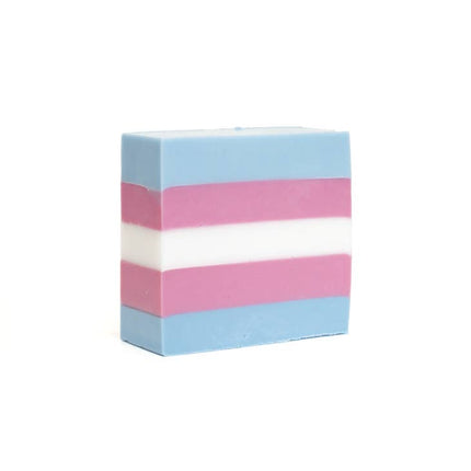 Trans Flag Vegan Cocoa Butter Bar Soap - Raspberry Pink Lemonade