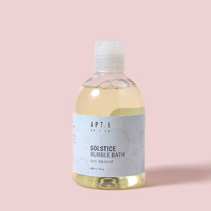 bullet shaped bottle of bubble bath in the scent solstice