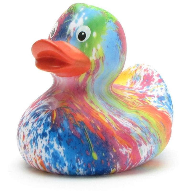 Rainbow Rubber Duck - Orange Beak