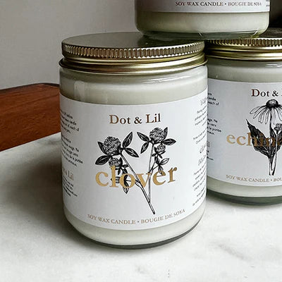 Clover Soy Wax Candle - Dot & Lil's Wildflower Collection